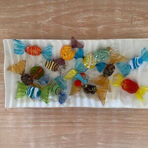 Vintage Murano Handcrafted Decorative Glass Candies/Italian Decor/Set of 7